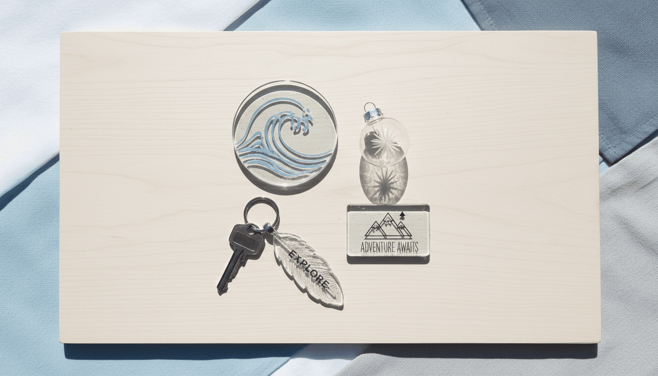 Assorted engraved glass gifts